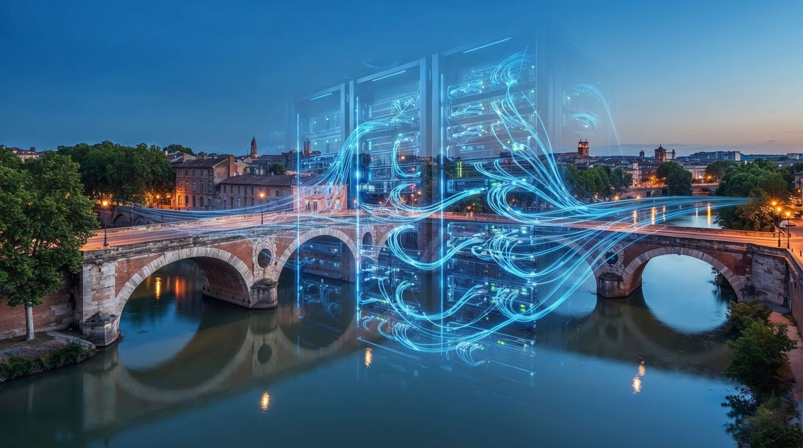 Pont avec serveur numérique superposé